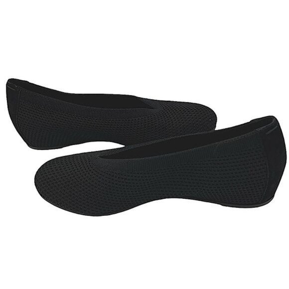Eileen Fisher Shoes - EILEEN FISHER Black Stretch Mesh Woven Fabric Flat Shoes Size 6.5